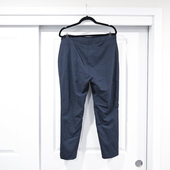 Akris Punto Size 14 Navy Franca Mid-Rise Cropped Pants - Picture 5 of 11